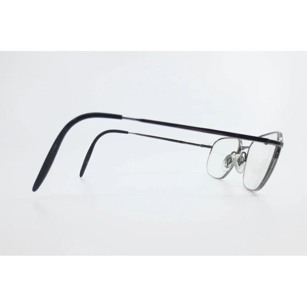 Nikon 4015T 4014 Titanium Oval Eyeglasses Gunmetal Grey Frames 53-19-140